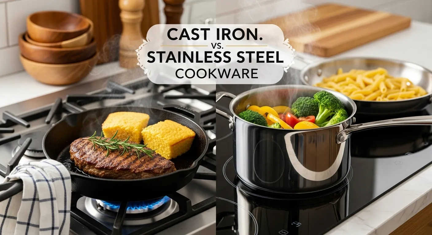 Cast Iron vs. Stainless Steel Cookware