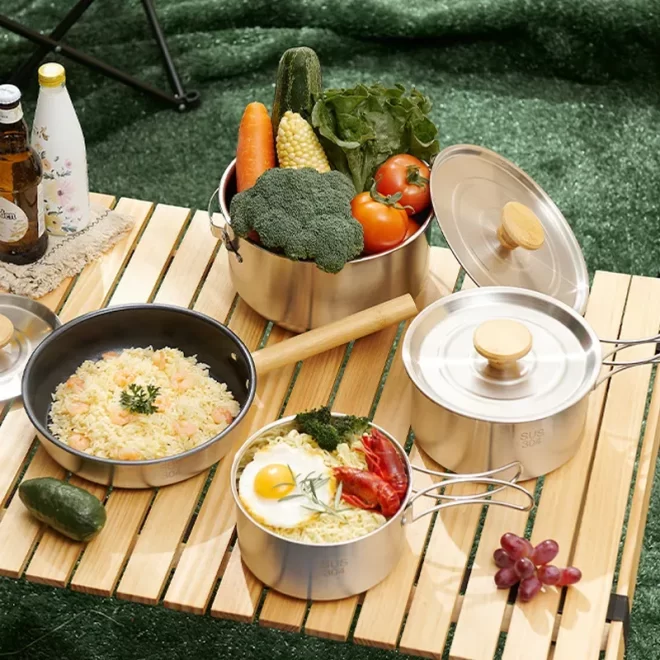 Stainless Steel Camping Cookware Wholesale_1