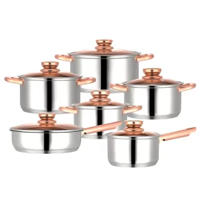 OEM 12 Piece Stainless Steel Cookware Set Wholesale