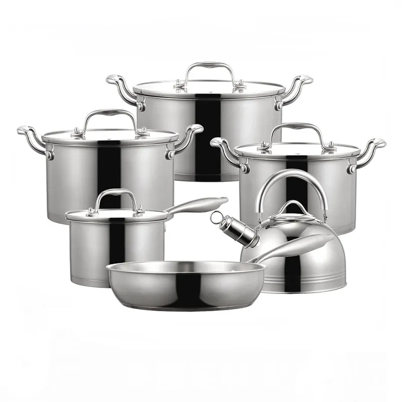 10 Piece Stainless Steel Cookware Set Wholesaler