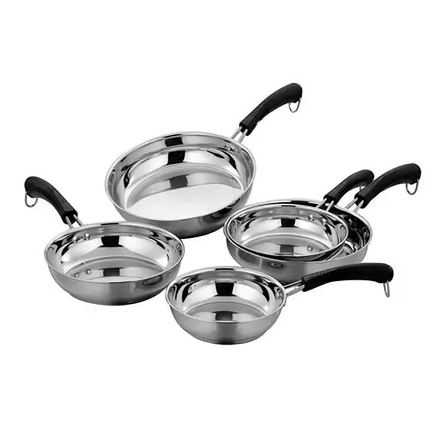 frigideira de aço inoxidável