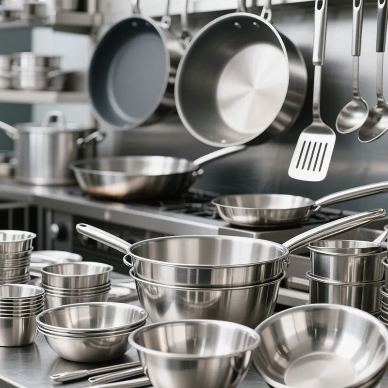 Utensílios de cozinha em aço inoxidável para restaurantes e catering (2)