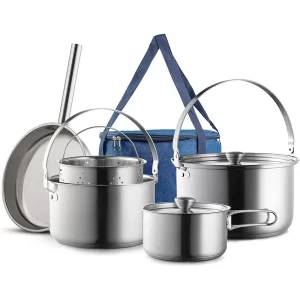 Stainless Steel Camping Cookware Set Factory (1)