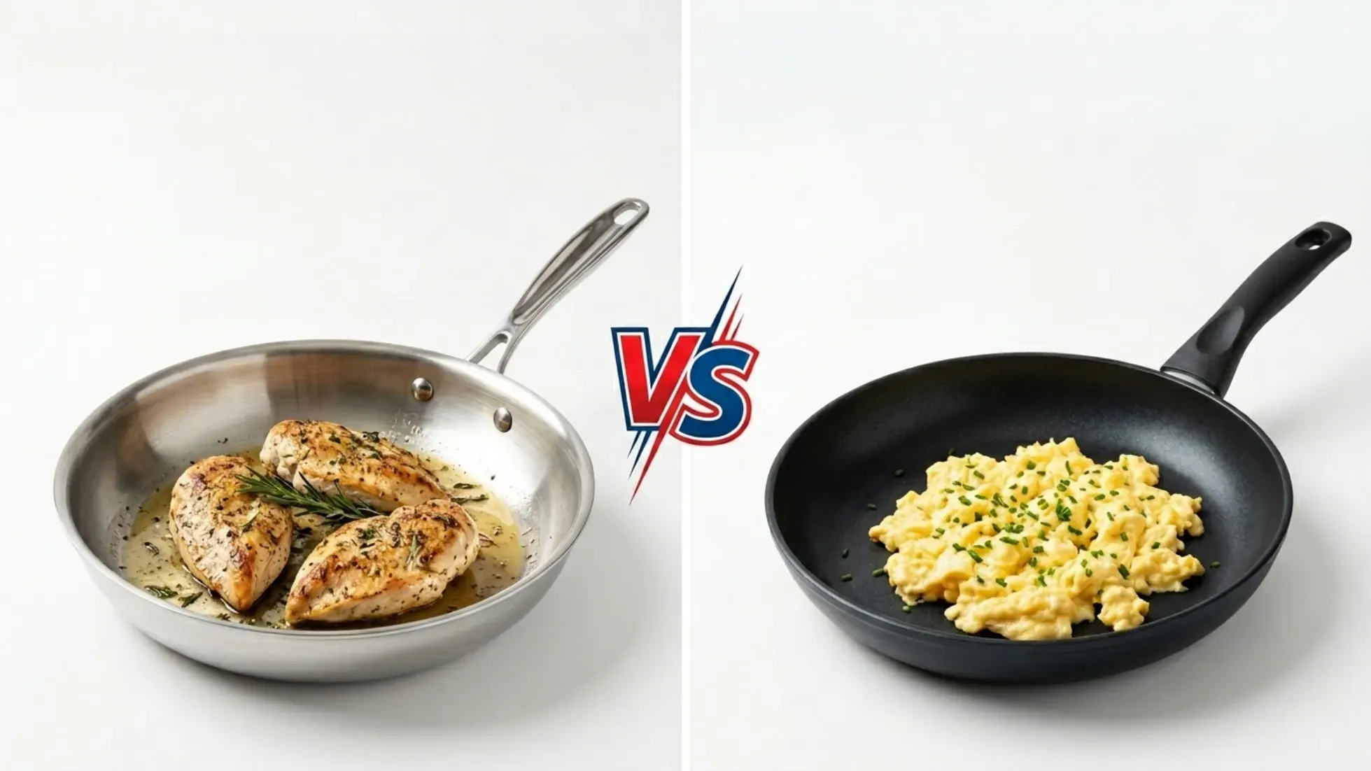stainless steel pan vs non-stick pan